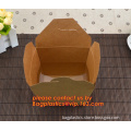 brown kraft cardboard burger box for hamburger food with logo printing, Food Grade Paper box, Lunch box, Bento box, Fried Chips